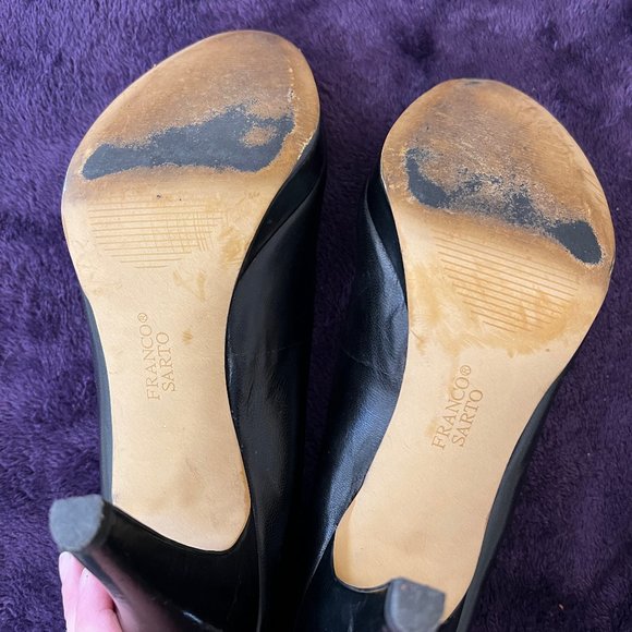 Franco Sarto Black Platform Heels Size 10 - Picture 8 of 8